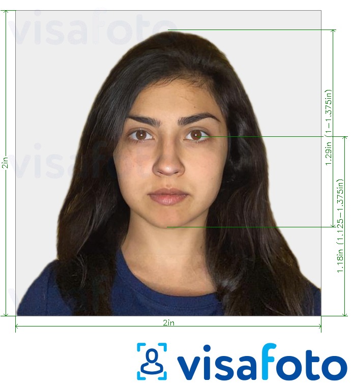 2x2 inch photo for an Indian passport